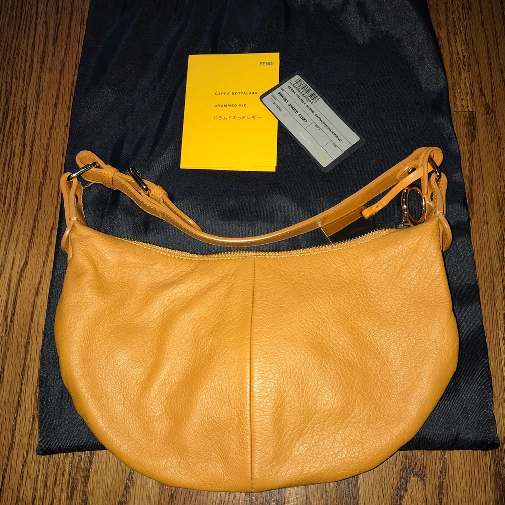 Authentic orange leather Fendi